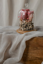 Load image into Gallery viewer, Pastel pink dried flower dome, home décor accent