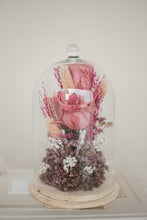 Load image into Gallery viewer, dried and preserved flowers artfully arranged in a glass
