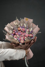 Load image into Gallery viewer, One dozen preserved roses bouquet in elegant gift wrap — long-lasting, timeless gift from DriedFlowersPH.
