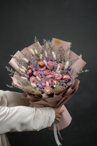 One dozen preserved roses bouquet in elegant gift wrap — long-lasting, timeless gift from DriedFlowersPH.