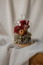 Load image into Gallery viewer, Burgundy roses and strawflowers home décor accent
