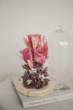 Load image into Gallery viewer, dried and preserved flowers artfully arranged in a glass
