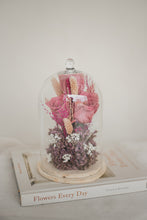 Load image into Gallery viewer, dried and preserved flowers artfully arranged in a glass
